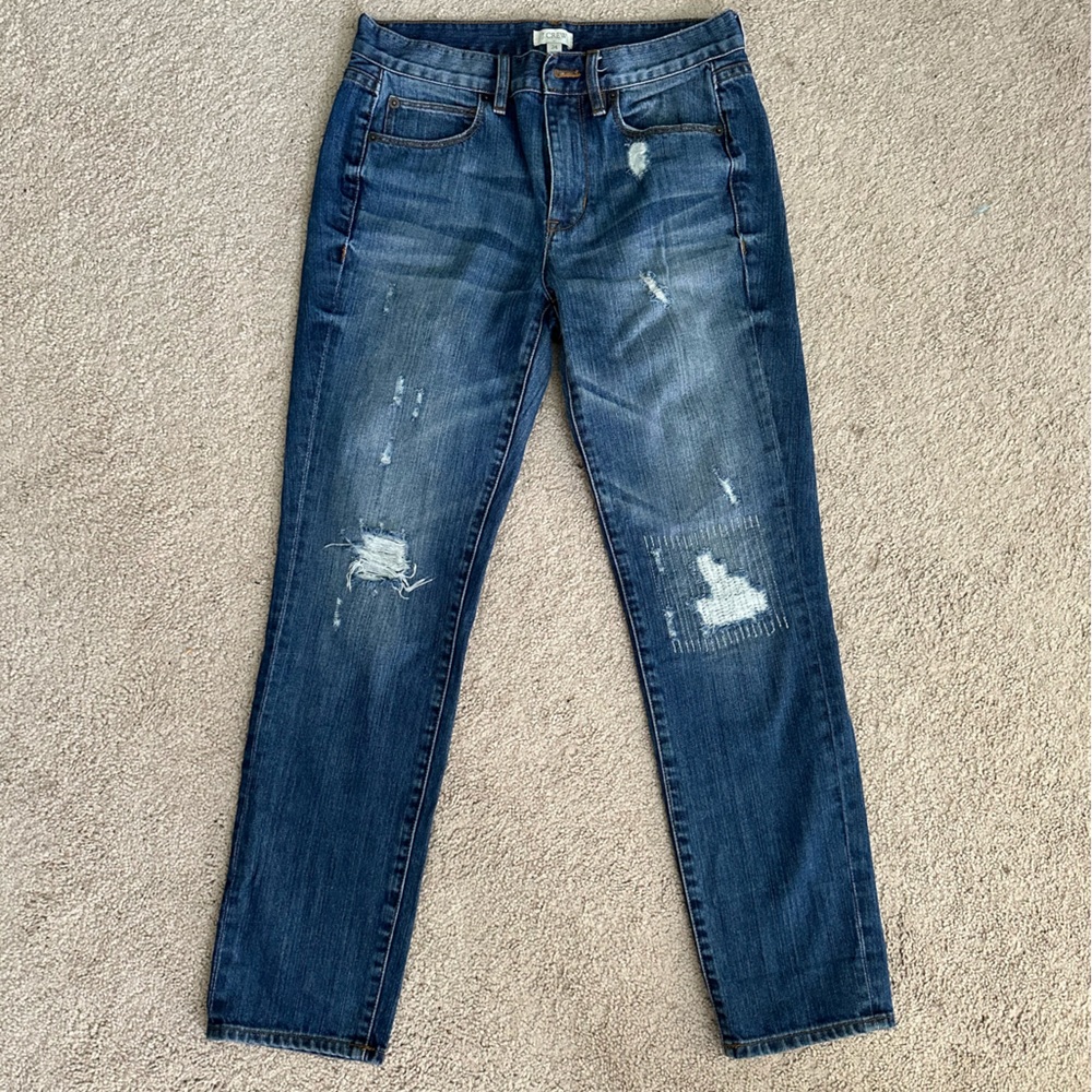 J. Crew Factory Distressed Boyfriend Jeans Size 24